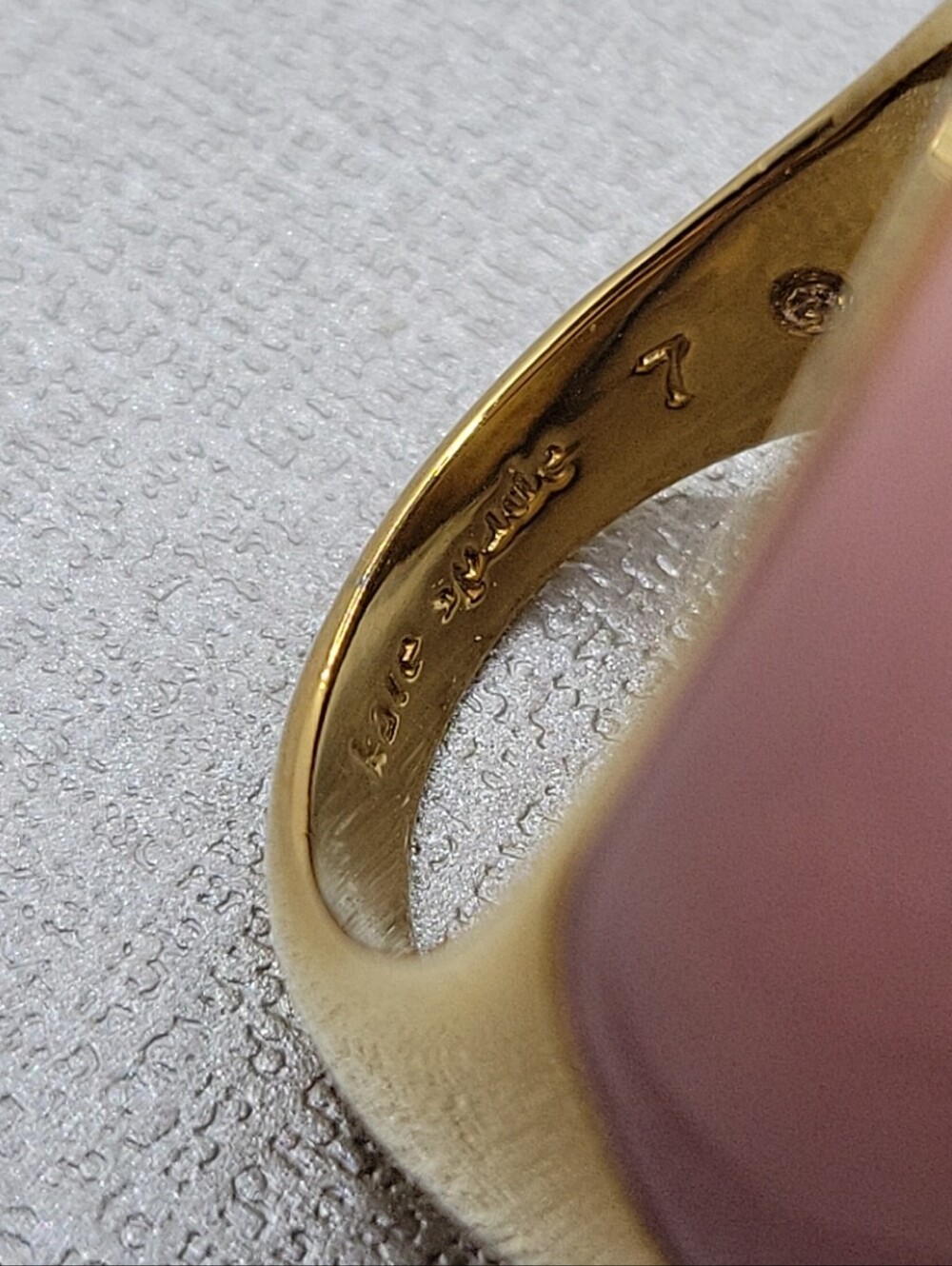 kate spade blush dome cocktail ring with gold band - Picture 4 of 7